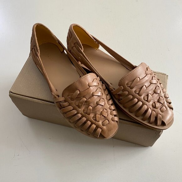 NIB NEW NIsolo Women's Hurrache Tan Brown Leather Sandal 7.5 - Picture 2 of 6